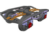 2 Axle Wheel Set 3D Model preview