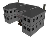 2-Story Vacation House 3D Model preview