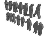 2D People for 3D Printer 3D Model preview
