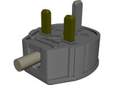 3 Pin Plug 3D Model preview