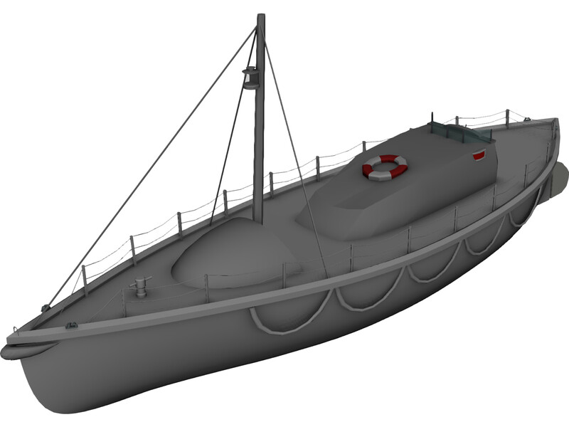 41ft Watson Class Lifeboat 3D Model