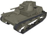 7TP Polish Light Tank 3D Model preview