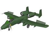 A-10 Thunderbolt II 3D Model preview
