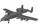 A-10A Thunderbolt II 3D Model preview
