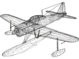 A6M Rufe Ground Camo 3D Model