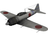 A6M Zero Navy Camo 3D Model preview
