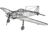 A6M Zero with Landing Gear 3D Model