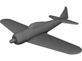 A6M Zero 3D Model preview