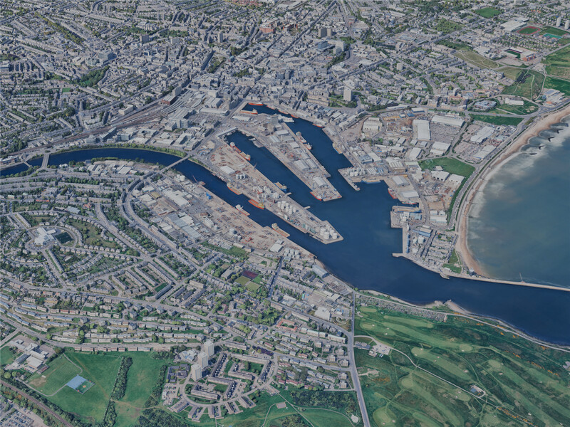 Aberdeen City, UK (2024) 3D Model