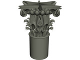 Acanthus and Volute Column 3D Model preview