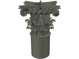 Acanthus and Volute Column 3D Model