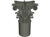 Acanthus and Volute Column 3D Model