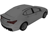 Acura TLX A-Spec (2017) 3D Model