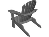 Adirondack Chair 3D Model preview