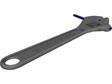 Adjustable Wrench 3D Model preview