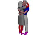 Adults Hugging 3D Model preview
