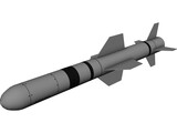 AGM-84A Harpoon 3D Model preview