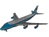 Air Force One USA Boeing 707 3D Model preview