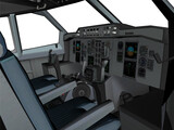 Airbus A300-600 Cockpit 3D Model