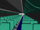 Airbus A300 Interior 3D Model preview