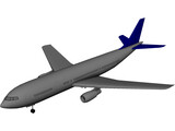 Airbus A300 3D Model preview