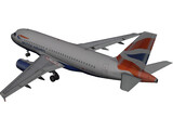 Airbus A319 British Airways 3D Model preview