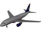 Airbus A319 U.S. Airways 3D Model preview