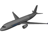 Airbus A320 3D Model preview