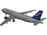 Airbus A320 FinnAir 3D Model preview