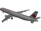 Airbus A321 Air Canada 3D Model preview