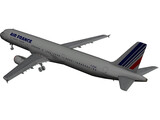 Airbus A321 Air France 3D Model preview