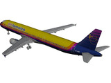 Airbus A321 Air Jamaica 3D Model preview