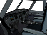Airbus A321 Cockpit 3D Model preview