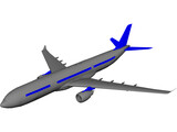 Airbus A330 3D Model preview