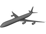 Airbus A340 3D Model preview