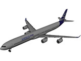 Airbus A340-600 Airliner 3D Model preview