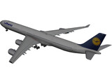 Airbus A340-600 Lufthansa 3D Model preview