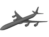Airbus A340-600 3D Model preview