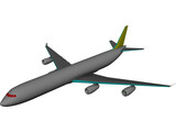Airbus A340 3D Model preview