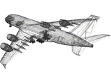 Airbus A380-800 Singapore Airlines 3D Model