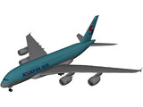 Airbus A380 Korean Air 3D Model preview