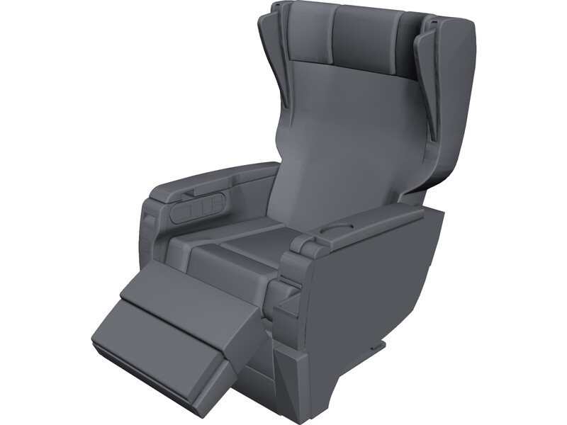 Airplane Business Class Chair 3D Model