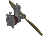 Airplane Model Engine 3D Model