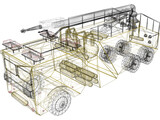 Airport Fire Truck 3D Model