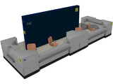 Airport Information Desk 3D Model