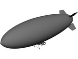 Airship Blimp 3D Model preview
