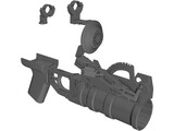 Airsoft GP-30 Grenade Launcher 3D Model