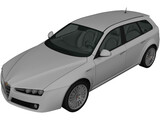 Alfa Romeo 159 Sportwagon (2011) 3D Model preview