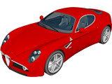 Alfa Romeo 8C Competizione 3D Model preview