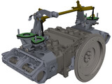 Alfa Romeo Boxer Engine 3D Model preview